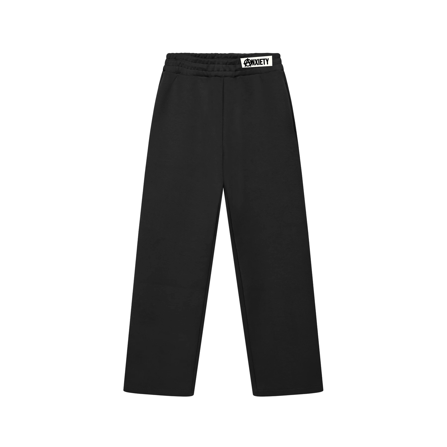 CALÇA MOLETOM OVERSIZED ANXIETY LOGO (PRETO)
