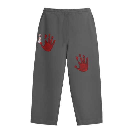 SANGUE OU TINTA? CALÇA MOLETOM CHUMBO (OVERSIZED)